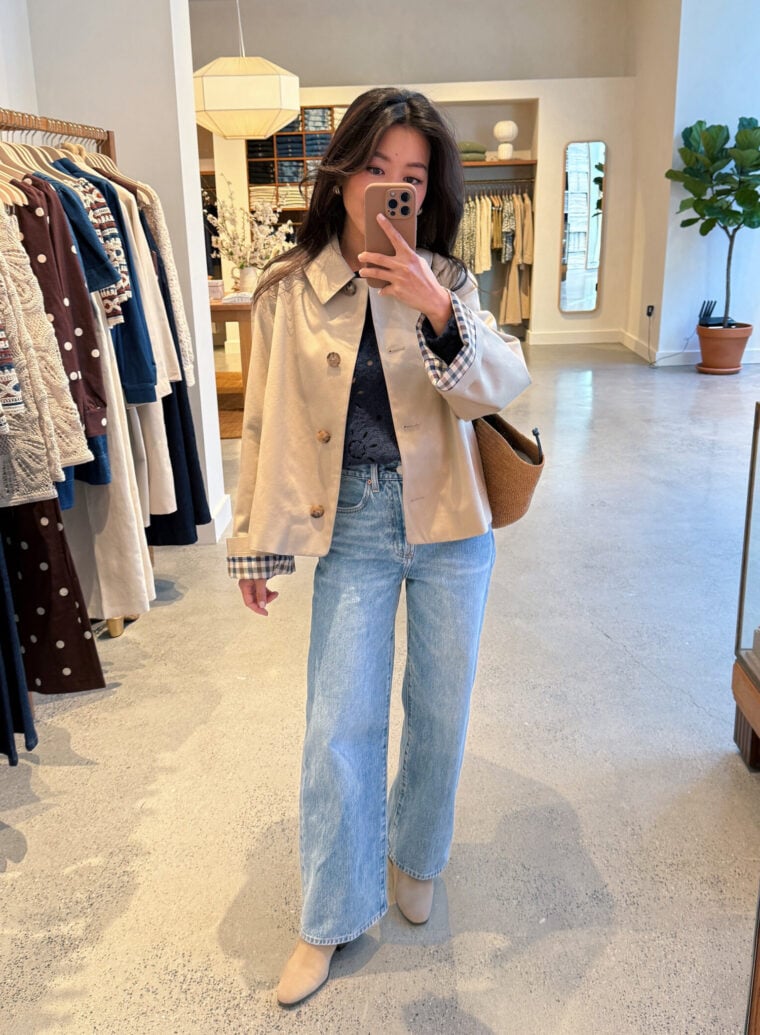 sezane bobby jacket petite review